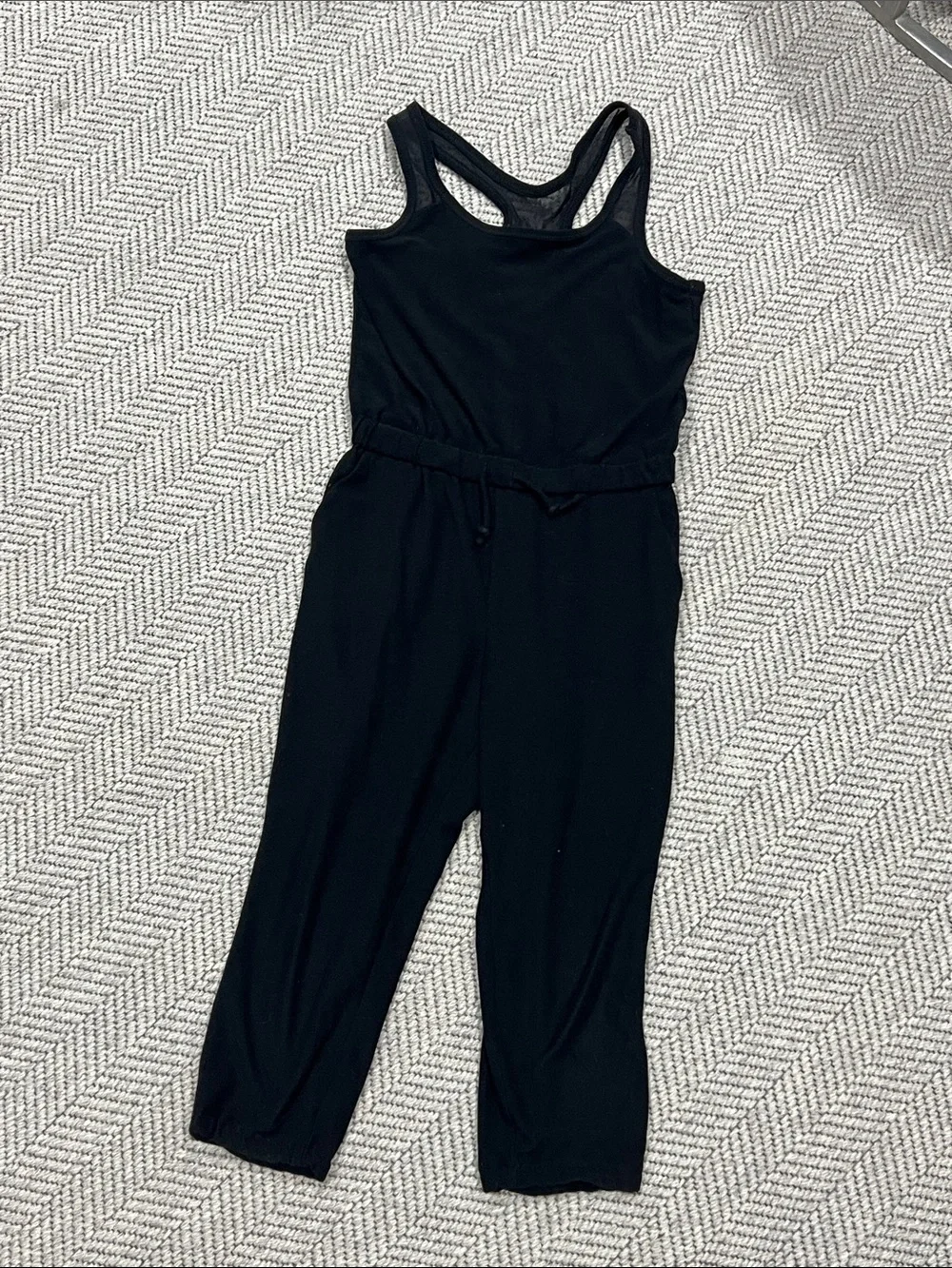 Old Navy Black Sleeveless Kids Romper with elastic waist
